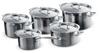 Le Creuset 5 delige Pannenset Magnetik - TriPly RVS - Inductie - 4 Kookpannen + Steelpan - inclusief deksels - thumbnail