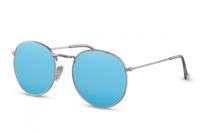 CWI zonnebril unisex rond cat.3 zilver/blauw (CWI2162)