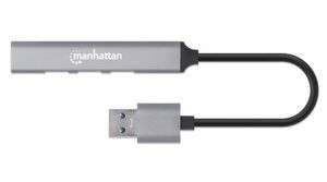 Manhattan 168427 interface hub USB 3.2 Gen 1 (3.1 Gen 1) Type-A 5000 Mbit/s Grijs