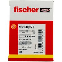 Fischer 513736 schroefanker & muurplug 100 stuk(s) Schroef- & muurplugset 30 mm - thumbnail