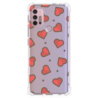 Motorola Moto G30 | G20 | G10 Doorzichtige Silicone Hoesje Hearts - thumbnail