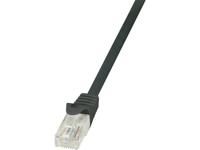 LogiLink CP2053U RJ45 Netwerkkabel, patchkabel CAT 6 U/UTP 2.00 m Zwart Snagless 1 stuk(s)