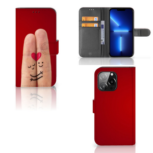 iPhone 13 Pro Wallet Case met Pasjes Liefde - Origineel Romantisch Cadeau