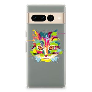 Google Pixel 7 Pro Telefoonhoesje met Naam Cat Color