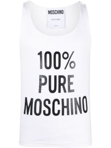 Moschino débardeur à slogan imprimé - Blanc