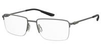 Under Armour Men's UA 5016/G Rectangular Prescription Eyewear Frames, Semi Dark Ruthenium, 55mm, 18mm