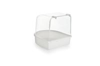 Beeztees badkuip van kunststof, voor vogels, wit, 13 x 13 x 13 cm