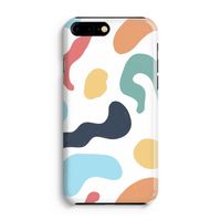 Memphis Shapes Blue: iPhone 8 Plus Volledig Geprint Hoesje - thumbnail