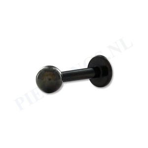 Labret zwart 1.6 mm bal 8 mm