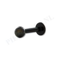 Labret zwart 1.6 mm bal 8 mm - thumbnail