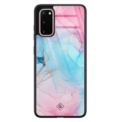 Samsung Galaxy S20 glazen hardcase - Marble colorbomb Samsung Galaxy S20 glazen hardcase - Marble colorbomb