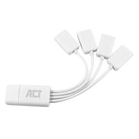AC6210 ACT USB Splitter, 4-Poorts USB 2.0 Hub, Draagbare USB Y Splitter, Voor PC En Laptop - AC6210