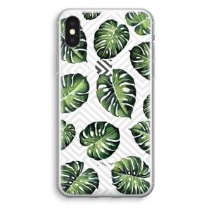 Geometrische jungle: iPhone X Transparant Hoesje