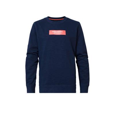 Petrol Industries sweater met printopdruk donkerblauw