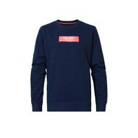 Petrol Industries sweater met printopdruk donkerblauw