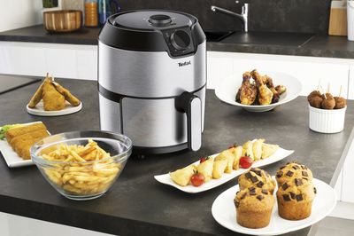 Tefal EY201D Easy Fry Classic+ Airfryer Grillfunctie, Timerfunctie Zilver