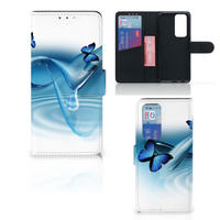 OPPO Find X3 Neo 5G Telefoonhoesje met Pasjes Vlinders - thumbnail