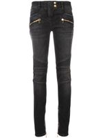 Balmain jean à empiècements nervurés - Noir