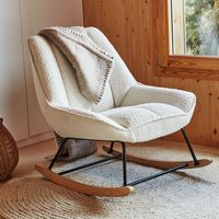 Kave Home Schommelstoel Marlina Bouclé - Wit