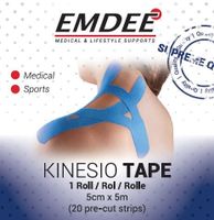 Kinesio tape blauw pre cut - thumbnail