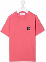 Stone Island Junior t-shirt à patch logo poitrine - Rose - thumbnail