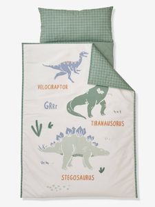 Personaliseerbare slaapset kleuterschool MINILI DINOS groen