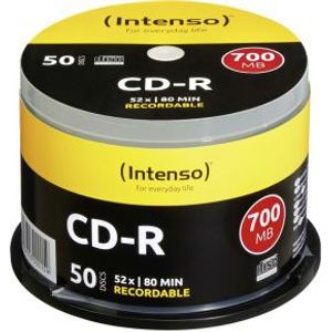 1x50 Intenso CD-R 80 / 700MB 52x Speed. Cakebox