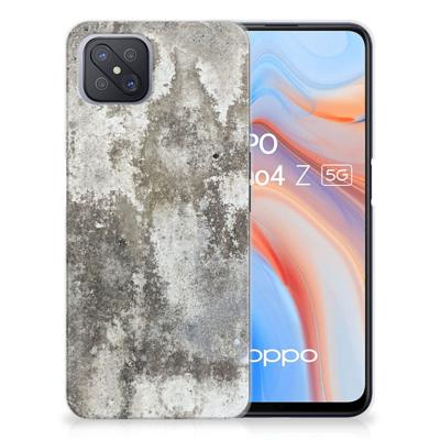 OPPO Reno4 Z | A92s TPU Siliconen Hoesje Beton Print