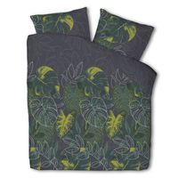 Dekbedovertrek Tropical Escape - Lits-Jumeaux (240x220 cm) - Groen Polyester-katoen - Dessin: Natuur - Fresh and Co - Dekbed-Discounter.nl - thumbnail