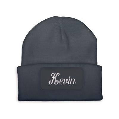 Muts borduren - Grijs