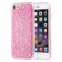 iPhone 8 / 7 siliconen hoesje - Roze blaadjes transparant