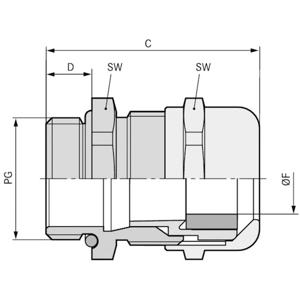 LAPP 52115720 Wartel PG11 Messing Messing 50 stuk(s)