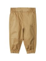 Burberry Kids pantalon en coton à coupe fuselée - Tons neutres