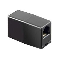 Wentronic telefoonadapter (RJ12-koppeling, RJ12 bus naar RJ12 female aansluiting) zwart