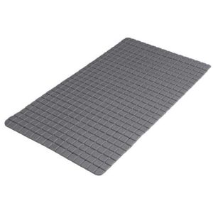 Urban Living Badkamer/douche anti slip mat - rubber - voor op de vloer - antraciet - 39 x 69 cm   -