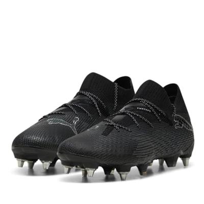 Puma Mens Future 7 Ultimate Soft Ground Voetbalschoenen, Zwart Zilver, 43 EU