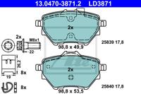 Remmenset, remschijf ATE, Remschijftype: Massief, Inbouwplaats: Achteras: , u.a. für Citroën, Peugeot, Opel, Vauxhall - thumbnail