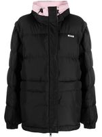 MSGM detachable-sleeves hooded jacket - Noir