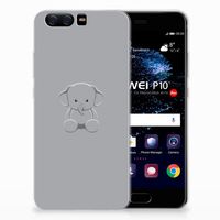 Huawei P10 Telefoonhoesje met Naam Grijs Baby Olifant - thumbnail