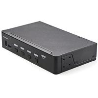 StarTech.com 4 Port Dual Monitor KVM HDMI Switch, 4K 60Hz Ultra HD HDR, Desktop Hub 4K HDMI 2.0 KVM Schakelaar met 2 Port USB 3.0 (5Gbps) & 4x USB 2.0 HID, Audio, Hotkey Switching, TAA (SV431HU34K6)