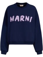 Marni sweat en coton à logo imprimé - Bleu