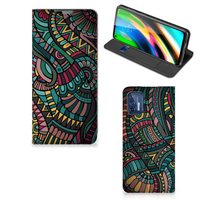 Motorola Moto G9 Plus Hoesje met Magneet Aztec