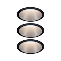 Paulmann 93408 Cole Coin Inbouwlamp Set van 3 stuks LED 18 W Zwart, Zilver - thumbnail