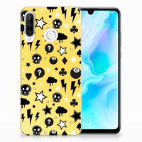 Silicone Back Case Huawei P30 Lite Punk Geel