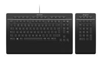 3Dconnexion Keyboard Pro with Numpad toetsenbord Kantoor USB + RF Wireless + Bluetooth QWERTY US International Zwart - thumbnail