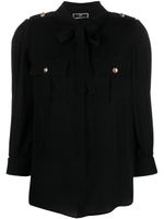 Elisabetta Franchi pussy-bow collar shirt - Noir