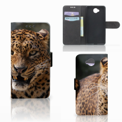 Microsoft Lumia 650 Telefoonhoesje met Pasjes Luipaard Microsoft Lumia 650 Telefoonhoesje met Pasjes Luipaard