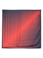 Aspinal Of London foulard en soie Shadow Stripe - Bleu