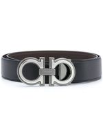 Ferragamo ceinture en cuir Gancini - Noir