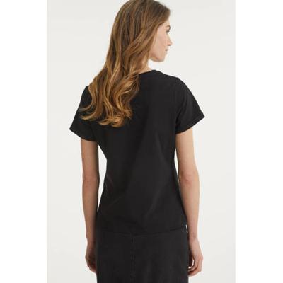Anna van Toor T-shirt met all over print zwart